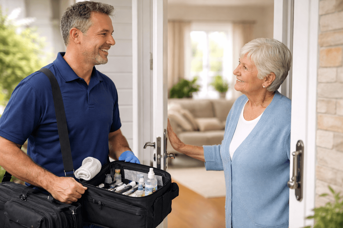 Podiatrist providing a home visit appointment in Adelaide